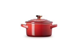 Le Creuset Heart Mini Round Casserole 250ml Cerise with Heart Knob - Keans Claremorris