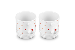 Le Creuset Set 2 Heart Detail Mugs White 350ml