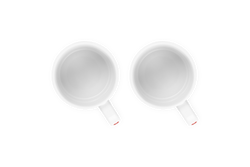 Le Creuset Set 2 Heart Detail Mugs White 350ml