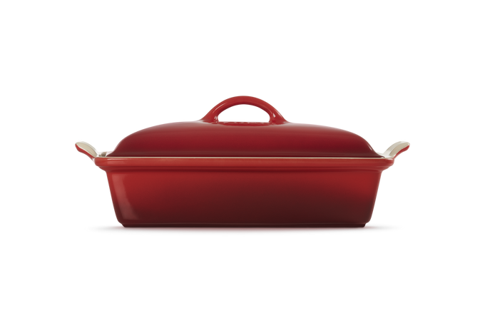 Le Creuset 33cm Rectangular Dish w/lid Cerise - Image 3