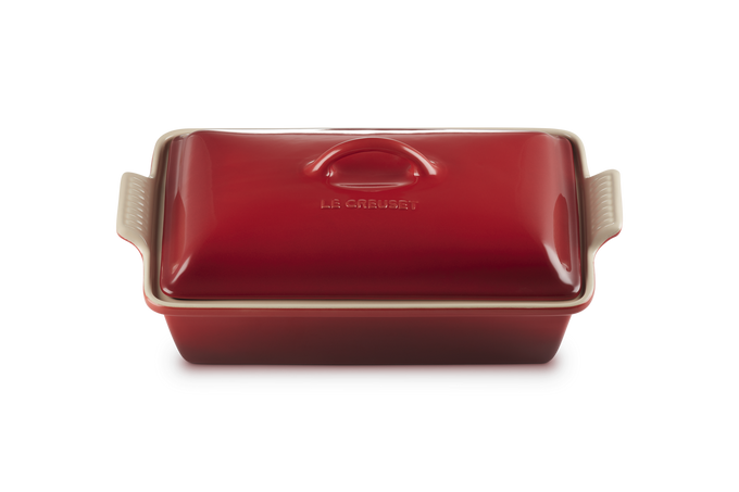 Le Creuset 33cm Rectangular Dish w/lid Cerise - Image 2