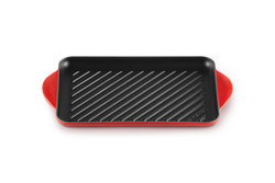 Le Creuset 32cm Cerise Traditional Rectangular Grill Pan - Durable Cast Iron Grill, Keans Claremorris