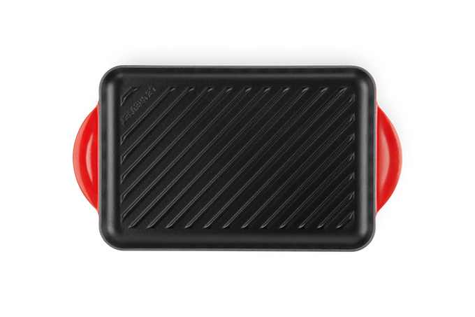 Le Creuset Traditional 32cm Rectangular Grill Pan in Cerise Red – Durable Cast Iron Cookware | Keans Claremorris