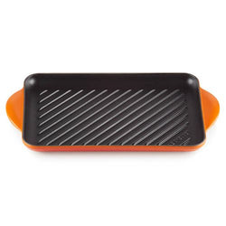 Le Creuset Volcanic 32cm Rectangular Cast Iron Grill Pan - Durable, Even Heat, Keans Claremorris