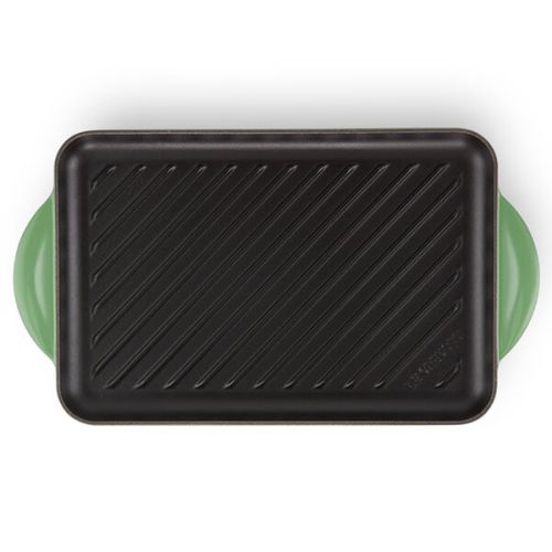 Le Creuset 32cm Cast Iron Rectangular Grill with Bamboo Handle - Durable, Stylish Cookware | Keans Claremorris