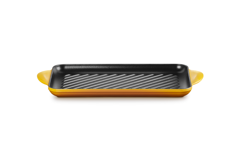 Le Creuset 32cm Nectar rectangular cast iron grill plate with enamel finish, perfect for hob, oven, induction – Keans