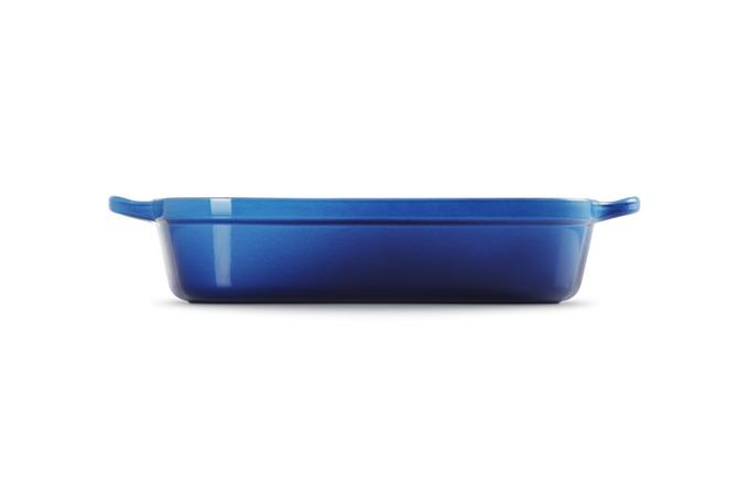 Le Creuset 33cm Cast Iron Rectangular Roaster Azure - Image 3