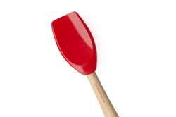 Le Creuset Cerise red spatula spoon, durable silicone kitchen utensil, available at Keans Claremorris.
