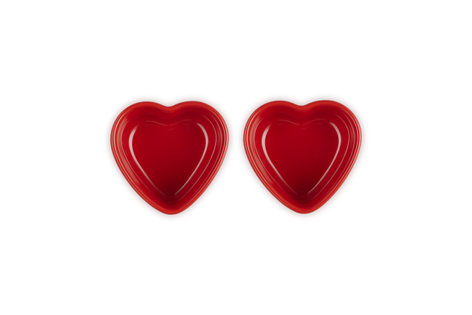 Le Creuset Set of 2 Heart Ramekins Cerise - Image 4