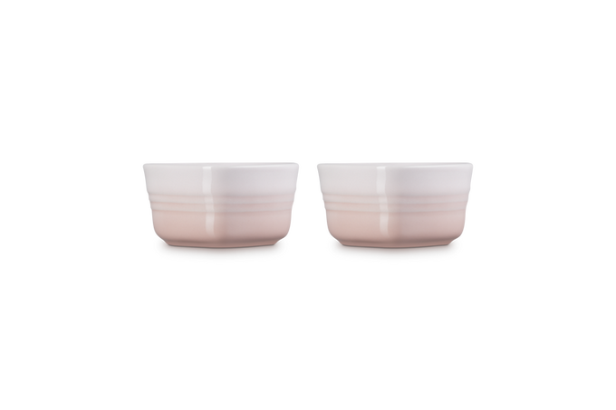 Le Creuset Set of 2 Heart Ramekins Shell Pink - Image 3
