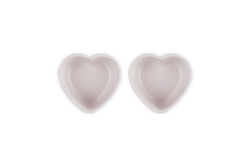 Le Creuset Set of 2 Heart Ramekins Shell Pink