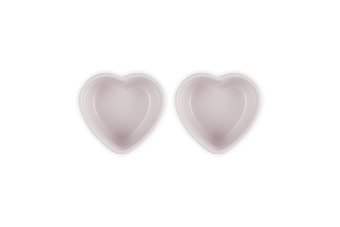Le Creuset Set of 2 Heart Ramekins Shell Pink - Image 4