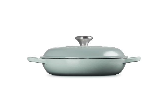 Le Creuset Signature Cast Iron Shallow Casserole 26cm Sea Salt - Image 3