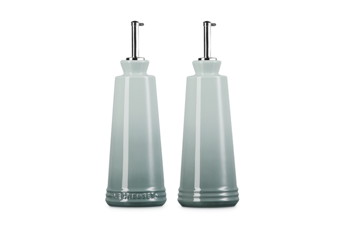 Le Creuset 330ml Stoneware Oil & Vinegar Set Sea Salt - Image 3