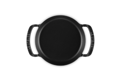 Le Creuset BBQ Range Round Skillet Black - Durable cast iron, perfect for grilling, available at Keans Claremorris