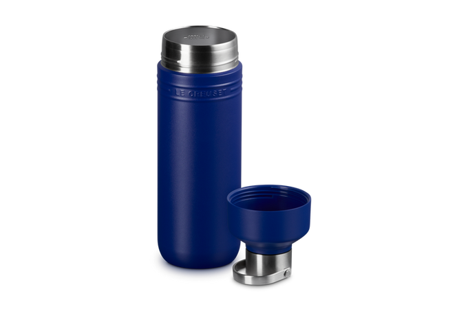 Le Creuset On The Go 1L Hydration Bottle, durable and stylish water bottle, available at Keans Claremorris.