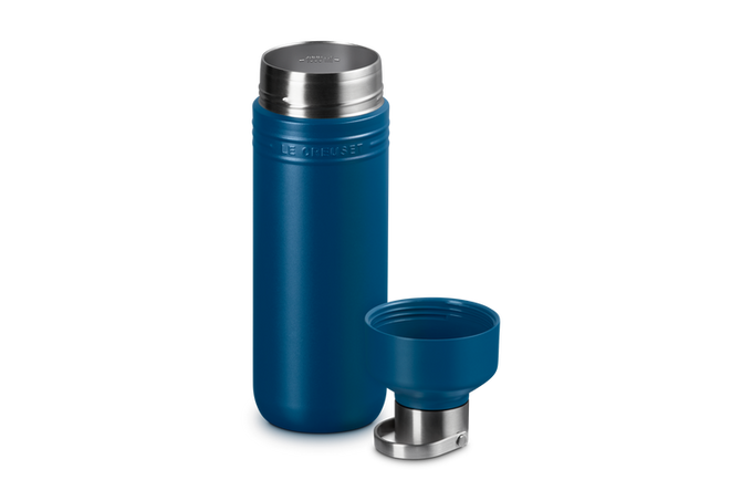 Le Creuset On The Go 1L Hydration Bottle, durable and stylish, available at Keans Claremorris.