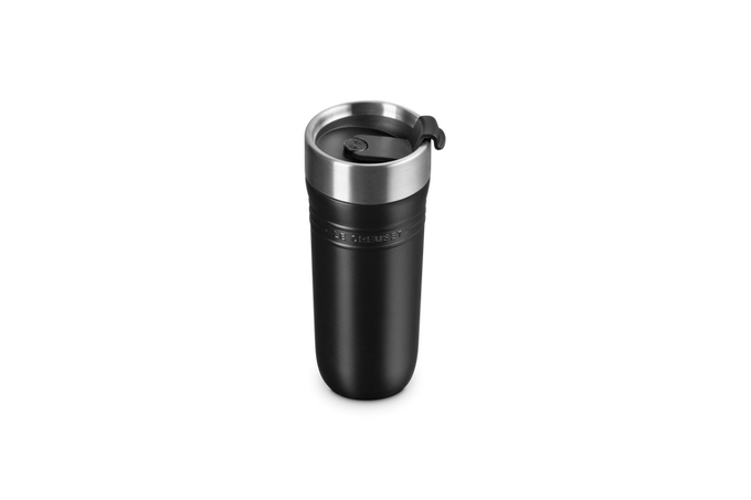 Le Creuset On The Go 350ml Travel Mug, durable insulated coffee cup, perfect for travel – available at Keans Claremorris