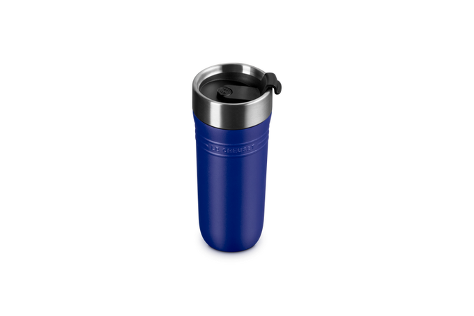 Le Creuset On The Go 350ml Travel Mug, durable insulated coffee cup, perfect for travel – available at Keans Claremorris.