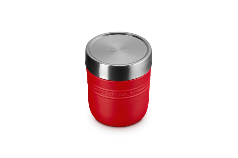 Le Creuset On The Go 500ml insulated food flask, durable and portable, available at Keans Claremorris.