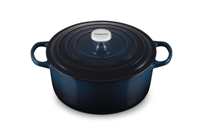 Le Creuset 28cm Signature Round Casserole Nuit - Image 2