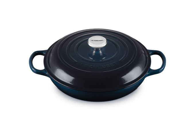 Le Creuset Cast Iron 30cm Shallow Casserole Nuit - Image 2