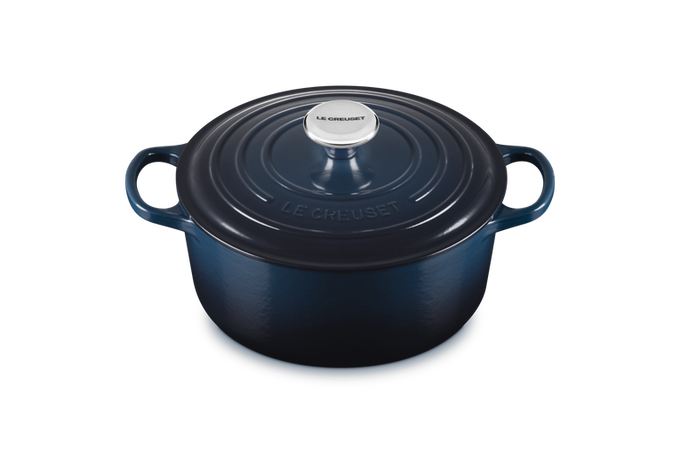 Le Creuset 24cm  Round Casserole Nuit - Image 2