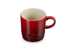 Le Creuset Stoneware Holly 350ml Mug Cerise