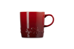 Le Creuset Stoneware Holly 350ml Mug Cerise
