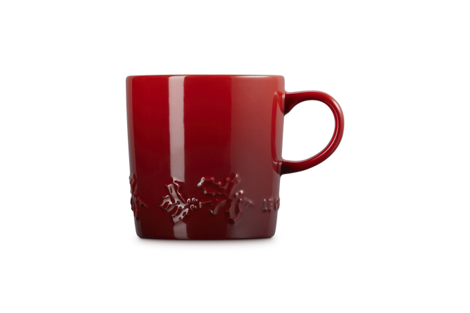 Le Creuset Stoneware Holly 350ml Mug Cerise - Image 4
