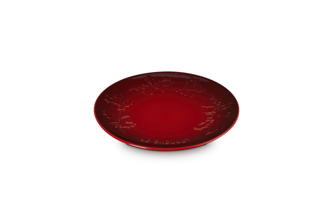 Le Creuset Stoneware Holly Plate 19cm Cerise - Image 2