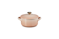 Le Creuset Petite Casserole With Gold Heart Knob Peche