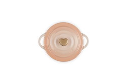 Le Creuset Petite Casserole With Gold Heart Knob Peche