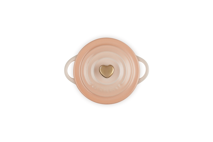 Le Creuset Petite Casserole With Gold Heart Knob Peche - Image 4