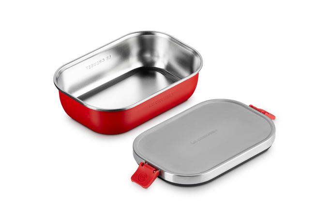 Le Creuset On The Go 900ml Lunch Box, durable and portable food container, available at Keans Claremorris.
