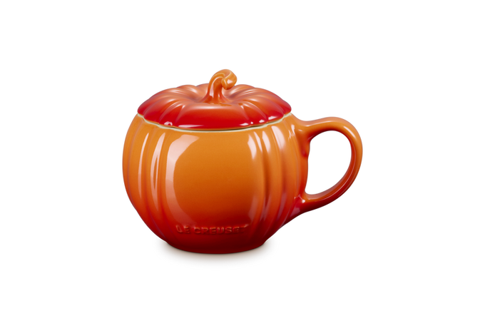 Le Creuset Halloween Pumpkin Mug w/lid Volcanic - Image 2