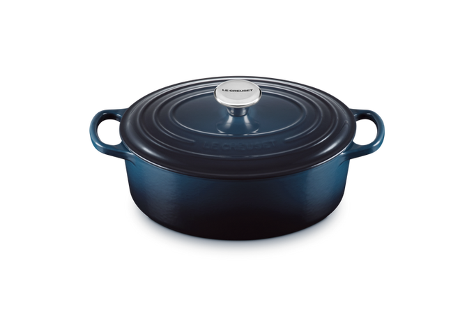 Le Creuset 27cm Cast Iron Oval Casserole Nuit - Image 2