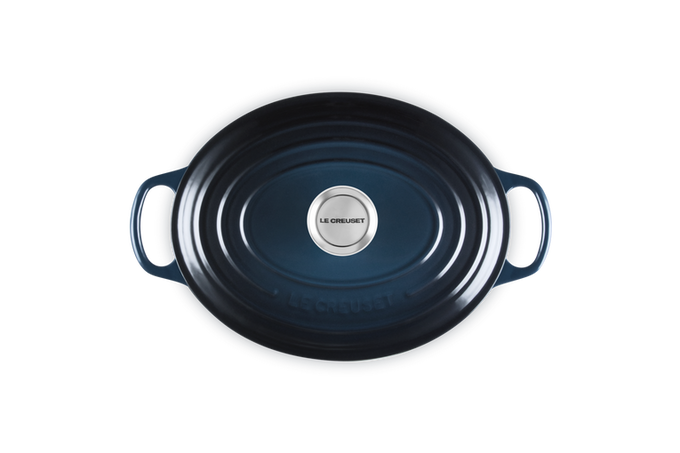 Le Creuset 27cm Cast Iron Oval Casserole Nuit - Image 4