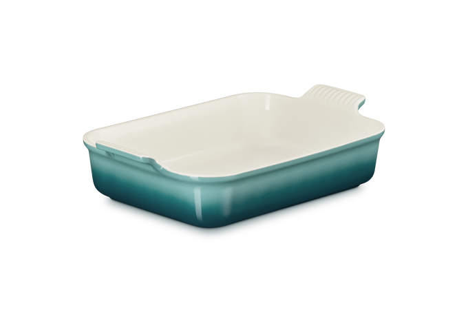 Le Creuset 26cm Deep Rect Dish Blue Riviera - Image 5