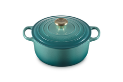 Le Creuset 20cm Round Casserole Blue Riviera