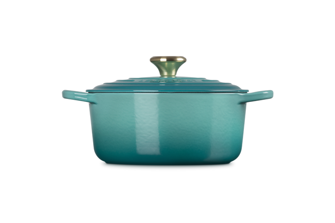 Le Creuset 20cm Round Casserole Blue Riviera - Image 3