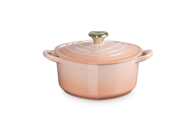 Le Creuset Heart 20cm Casserole Peche - Image 2