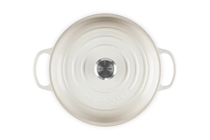 Le Creuset Signature Cast Iron Shallow Casserole 26cm Meringue - Image 4