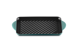 Le Creuset 32cm Traditional Rectangular Grill Blue Riviera