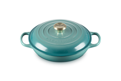 Le Creuset 30cm Shallow Casserole Blue Riviera