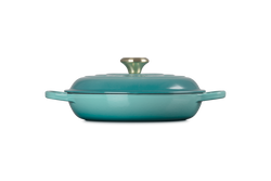Le Creuset 30cm Shallow Casserole Blue Riviera