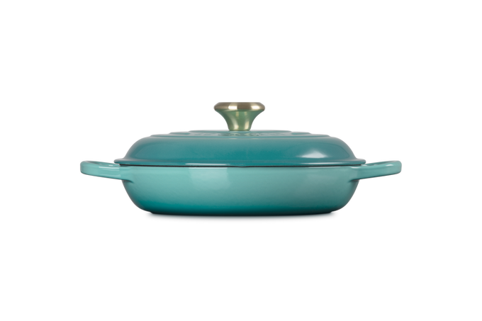 Le Creuset 30cm Shallow Casserole Blue Riviera - Image 3