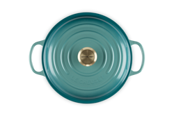 Le Creuset 30cm Shallow Casserole Blue Riviera