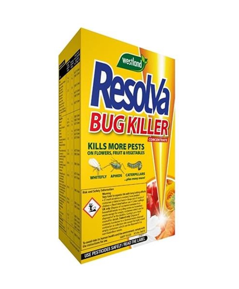 Resolva Bug Killer Liquid Concentrate 250ml controls 19+ pests, fast-acting, lasts 2 weeks, for flowers, fruit, vegetables –