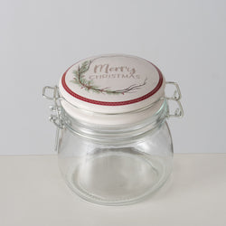Christmas Storage Jar 450ml Charlene Design, single sold, festive kitchen container – Keans Claremorris